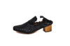 Eva Credo Shoes XS | US 6 "Alhambra" Loafer Black Matte Snakeskin Heels