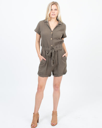 Faherty Clothing Medium Button Down Romper