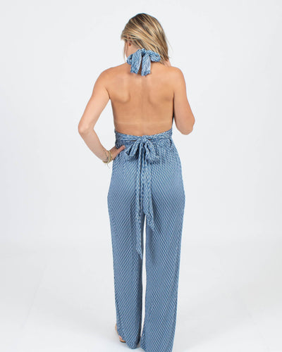 Faithful the Brand Clothing Small Printed Halter Jumpsuit
