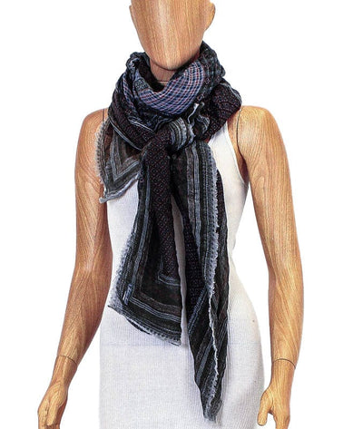 Faliero Sarti Accessories One Size Printed Fringe Trim Rectangle Scarf