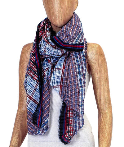 Faliero Sarti Accessories One Size Printed Fringe Trim Rectangle Scarf