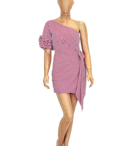 Fame And Partners Clothing Large | US 10 I AUS 14 Off The Shoulder Striped Mini Dress