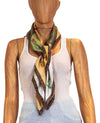 Fendi Accessories One Size Cityscape Print Silk Square Scarf