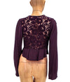 Flynn Skye Clothing Small Tie Front V-Neck Blouse