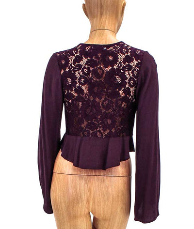 Flynn Skye Clothing Small Tie Front V-Neck Blouse