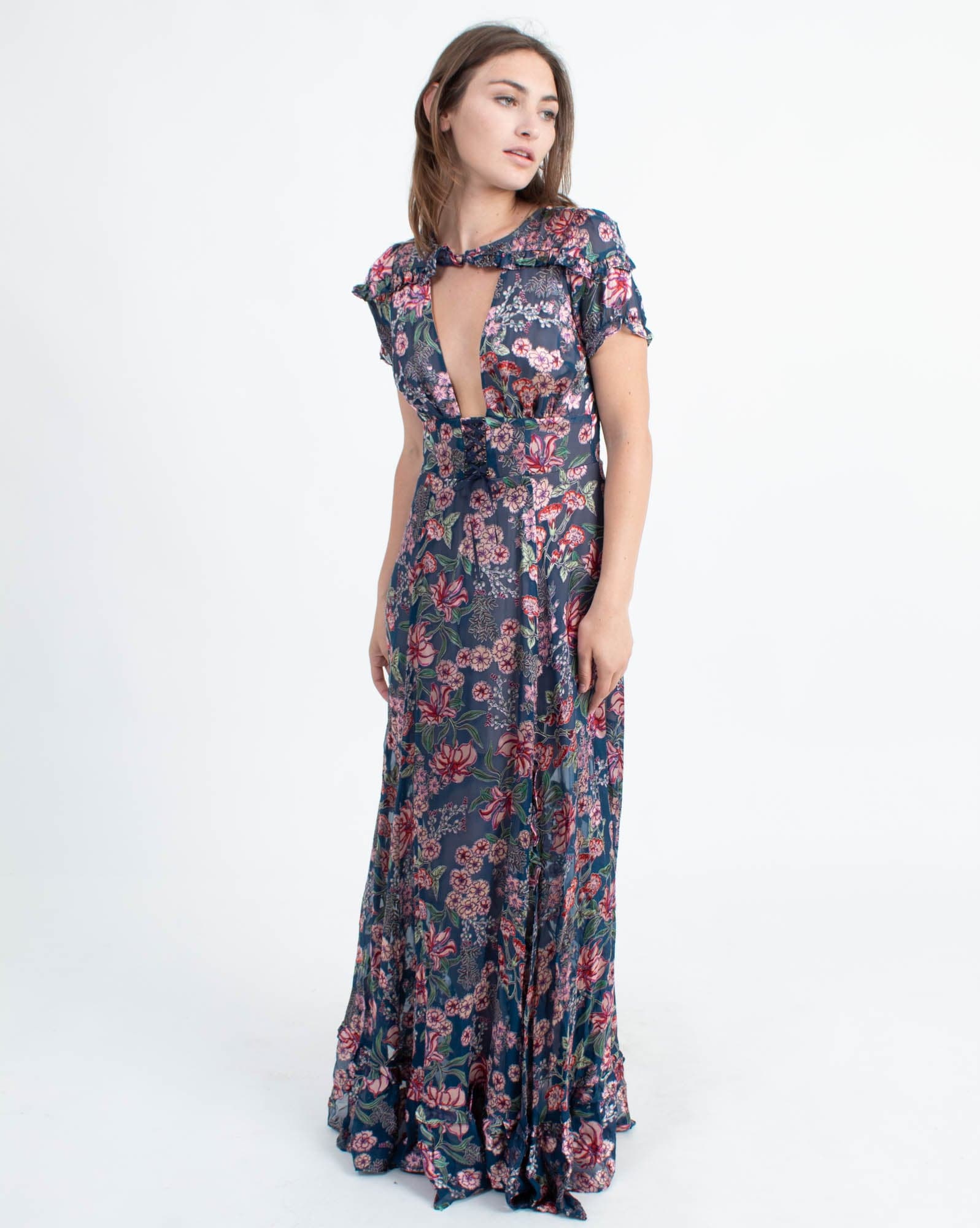 Floral Ruffle Dress - The Revury