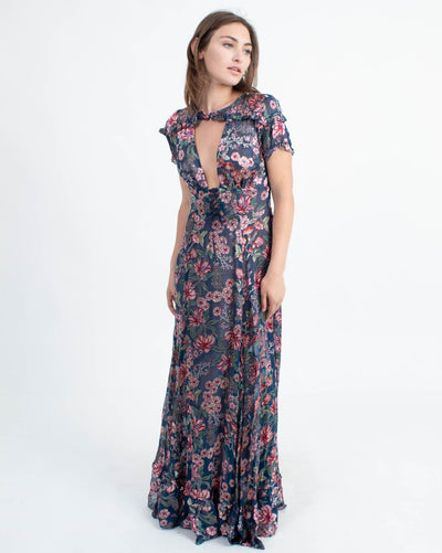 For Love & Lemons Clothing Small "Flora" Floral Maxi Dress