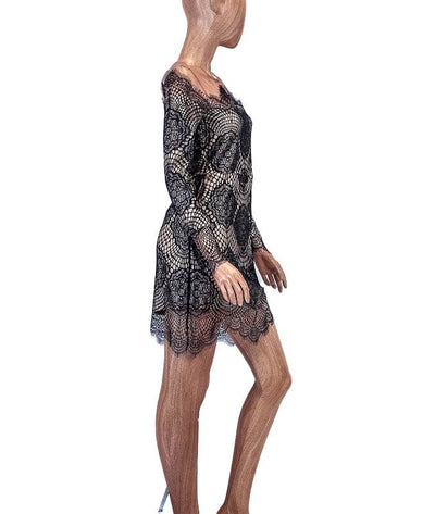 For Love & Lemons Clothing Small Lace Dress with Nude Underlay