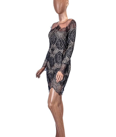 For Love & Lemons Clothing Small Lace Dress with Nude Underlay