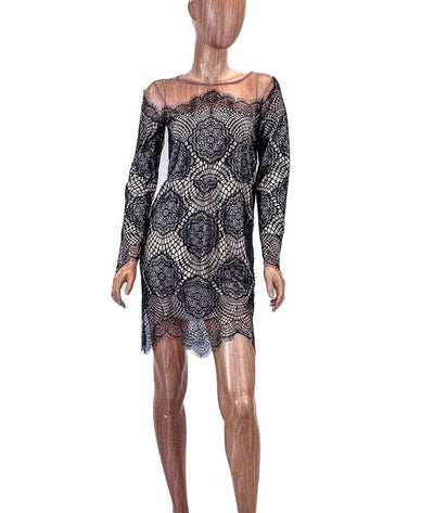For Love & Lemons Clothing Small Lace Dress with Nude Underlay