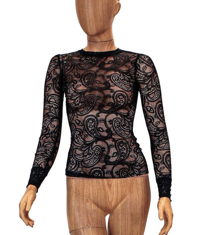 For Love & Lemons Clothing XS Lace Long Sleeve Blouse