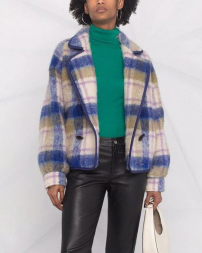 Forte_Forte Clothing Small | 4 Check Print Double-Breasted Jacket