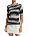 FRAME Clothing Small "70's Stripe Cotton Cashmere" Sweater