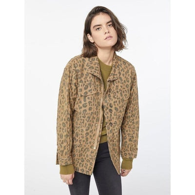 FRAME Clothing Small Animal Print Cargo Jacket