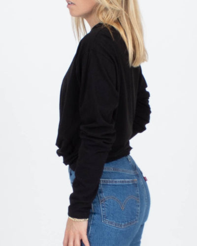 FRAME Clothing Small Long Sleeve Twist Front Tee