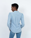 FRAME Clothing Small Scalloped Oxford Chambray Button Down