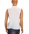 FRAME Clothing Small Sleeveless Sheer Button Down