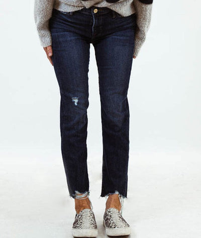 FRAME Clothing Small | US 26 "Le High Straight" Distressed Jean