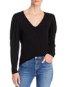 FRAME Clothing XS "Agnes" Puff Sleeve V Neck Tee