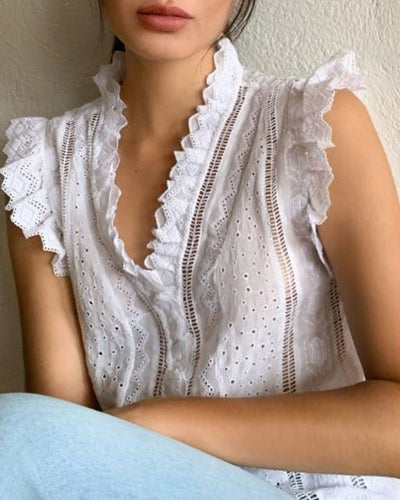 FRAME Clothing XS "Lauren" Lace Top