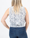 FRAME Clothing XS Snakeskin Print Silk Keyhole Tank