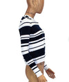 FRAME Clothing XS Striped Fitted Long Sleeve Top