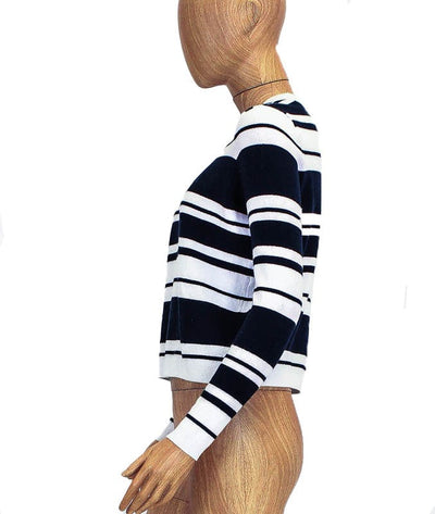 FRAME Clothing XS Striped Fitted Long Sleeve Top