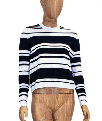 FRAME Clothing XS Striped Fitted Long Sleeve Top