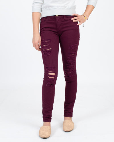 FRAME Clothing XS | US 24 "Le Skinny de Jeanne" Jeans in Port Color