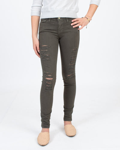 FRAME Clothing XS | US 24 Olive "Le Skinny de Jeanne" Jeans