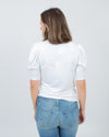 FRAME Clothing XS White V-Neck Blouse