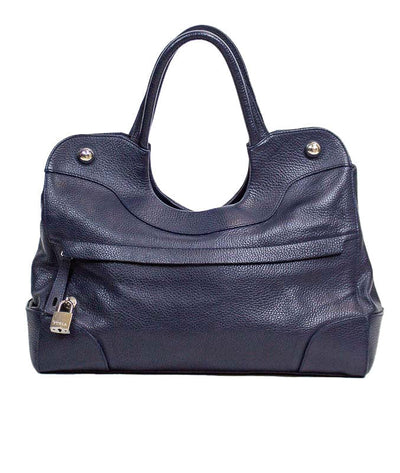 Furla Bags One Size Navy Grained Leather Purse