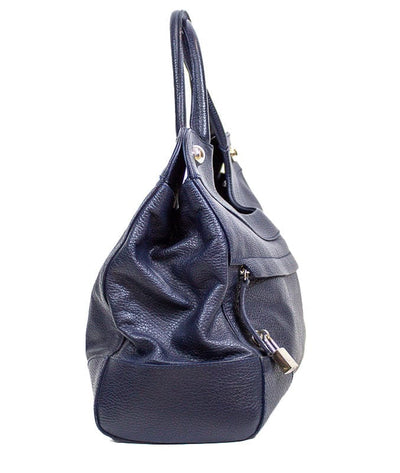 Furla Bags One Size Navy Grained Leather Purse