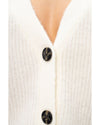 GANNI Clothing Small Ribbed V-Neck Cardigan