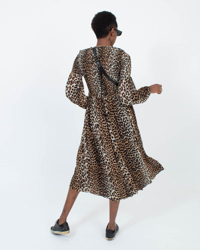 GANNI Clothing Small | US 4 I FR 36 Animal Print Midi Dress