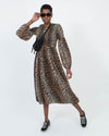 GANNI Clothing Small | US 4 I FR 36 Animal Print Midi Dress