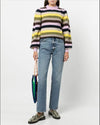 GANNI Clothing Small Wool Blend Striped Sweater