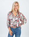 GANNI Clothing XS | US 2 l EU 34 "Cameron" Floral Cropped Blouse