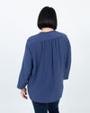 Gerard Darel Clothing Medium | US 8 I FR 40 Blue V-Neck Blouse