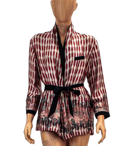 Giada Forte Clothing Medium Silk Belted Blazer