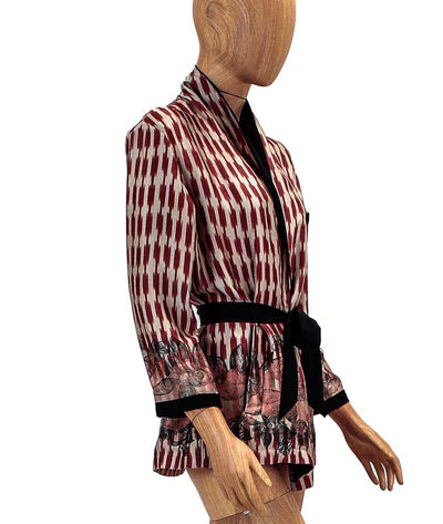 Giada Forte Clothing Medium Silk Belted Blazer