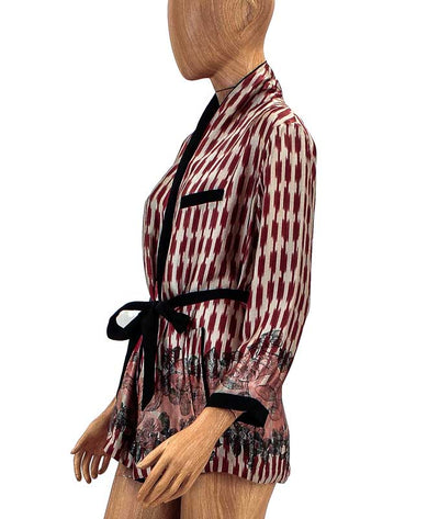 Giada Forte Clothing Medium Silk Belted Blazer