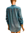 Giada Forte Clothing Small Semi Sheer Long Sleeve Button Down