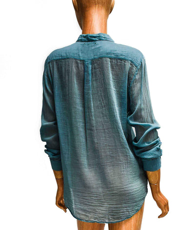 Giada Forte Clothing Small Semi Sheer Long Sleeve Button Down