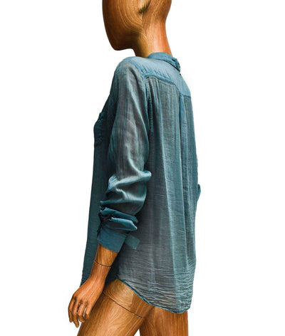 Giada Forte Clothing Small Semi Sheer Long Sleeve Button Down