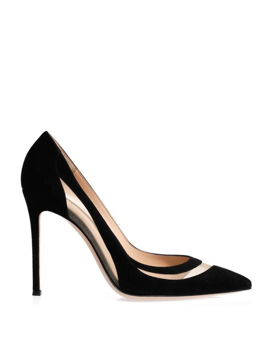 Gianvito Rossi Shoes Medium | 8.5 I 38.5 "Amber" Suede Mesh Pump