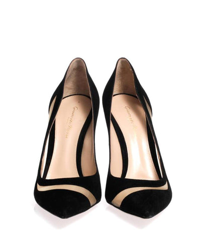 Gianvito Rossi Shoes Medium | 8.5 I 38.5 "Amber" Suede Mesh Pump