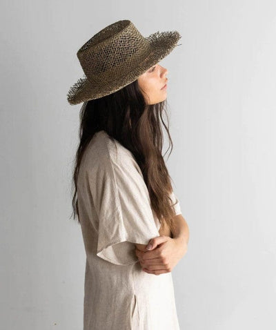 Gigi Pip Accessories Small "Willa Woven Seagrass Rambler"