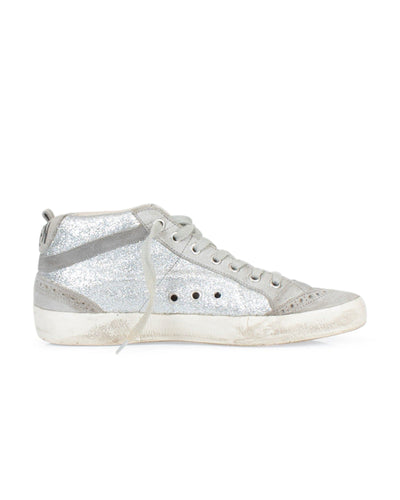 Golden Goose Shoes Medium | 8 Silver Grey Mid Star High Top Sneakers