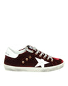 Golden Goose Shoes Medium | 8 "Superstar" Burgundy Velvet Sneakers